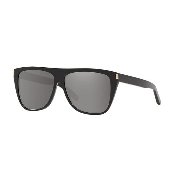 SAINT LAURENT Paris Black Grey SL 1 807HD Oversize Sunglasses - Picture 1 of 4